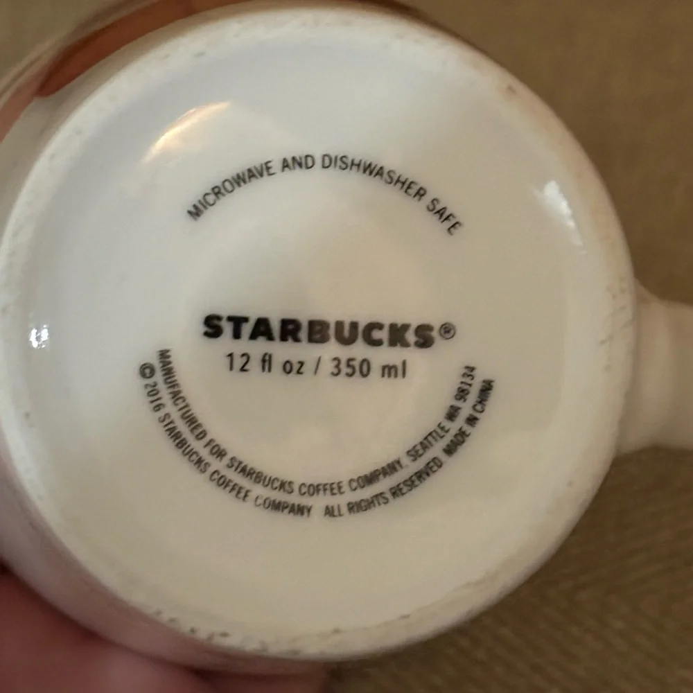Retired Starbucks 2016 Valentine's Day Coffee Cup 12 oz